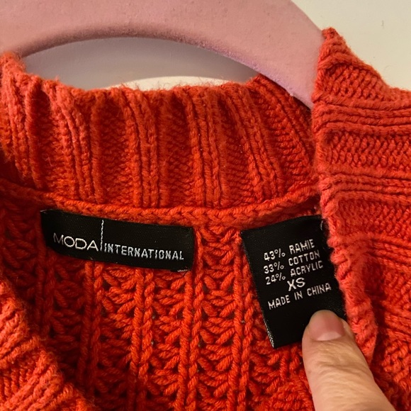 Cardigan-Dark Orange - Picture 3 of 3